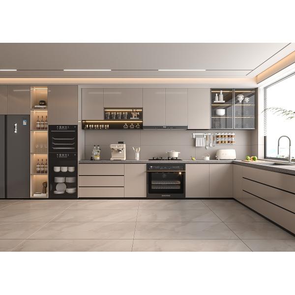 Compteurs d'armoires standard américains Armoires de cuisine traditionnelles Carcasse en contreplaqué