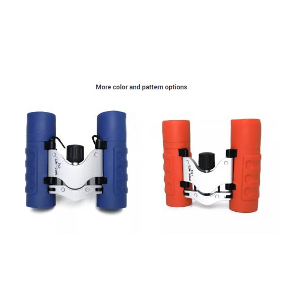 Orange Mini Binocular Telescope 8x21 Folding Roof Binoculars For Outdoors Sightseeing