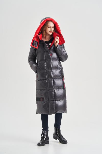 FODARLLOY Professional manufacture cotton jacket New Arrival Winter Shiny Cotton Hooded  womens jacket and coats