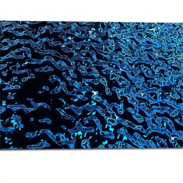 Wall Decorative Stainless Steel Color Plate Water Wave Stainless Steel Panel SUS316N S31658