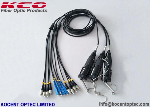 A trança tática da fibra ótica do conector do receptáculo YZC da tomada de YZC cabografa núcleo 2 4 6 8 12 exterior de FTTA o 1