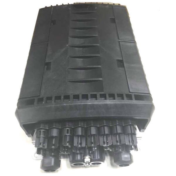 Outdoor Wall Mount Black PP Material SC 24 48 Coress FTTH Terminal Fiber Optic Distribution box