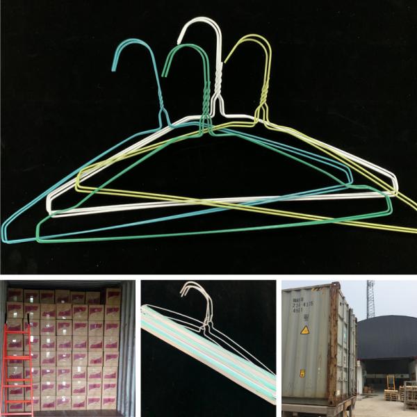 White 2.1mm Steel Dry Cleaner Hanger Powder Coating / Electrostatic Spraying