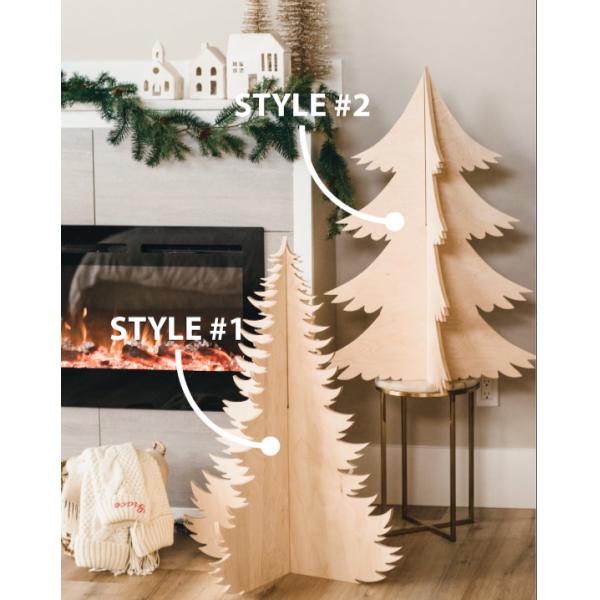 High Quantity Advantage 202407 Christmas Decor Wooden Trees Custom