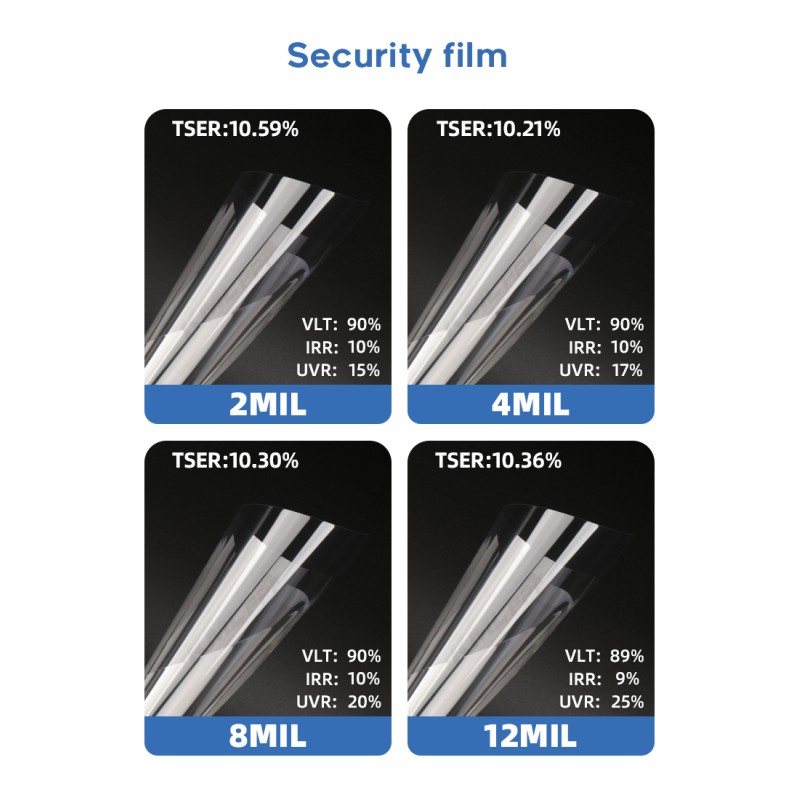 Anti Shatter  Solar Window Tint Film Bathroom Glass Safety Sun Film For Car Windows