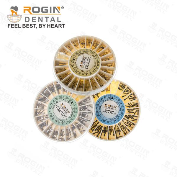 120 / 240 Pcs Dental Restorative Dental Screw Post With Conical Cross Head OEM Service