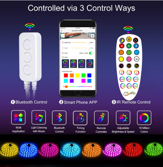 Прокладка приведенная СИД RGB дома Wifi Bluetooth Амазонки Alexa Google набора прокладки гибкая