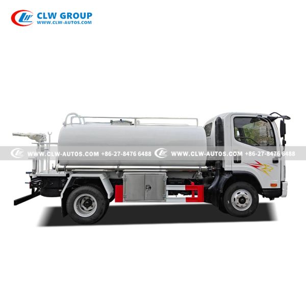 FAW 5m³ Capacity 304-2B Stainless Steel Water Sprinkler Truck with Euro III Engine for Municipal & Industrial Use