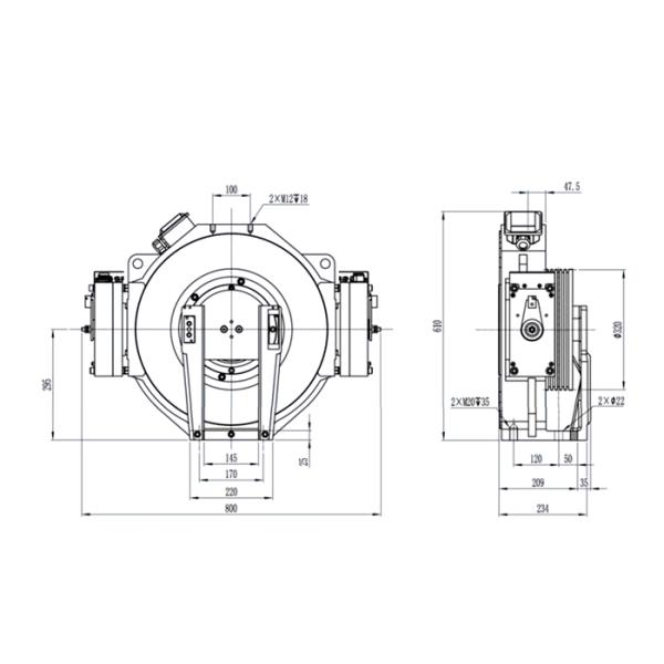 Подъемная машина трения постоянного магнита одновременная беззубчатая для лифта