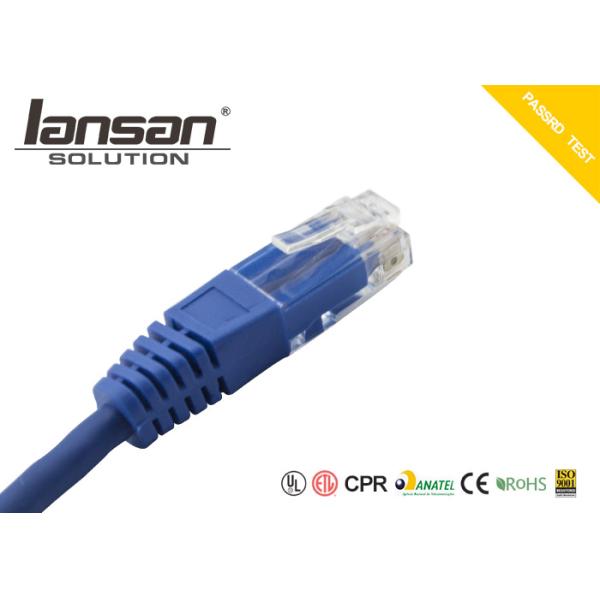 Темно-синий круг PVC гибкого провода UTP 24AWG цвета Cat6 сформировал RJ45 с курткой PVC