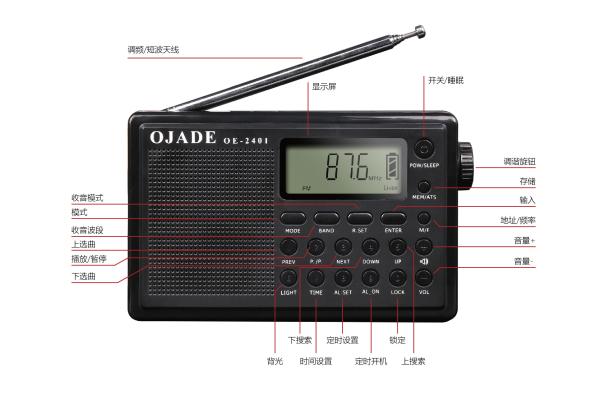 OE-2401 Radio numérique Portable Radio Bluetooth