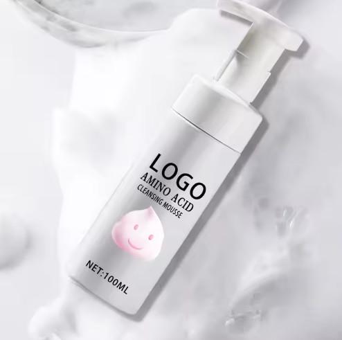 Nettoyeur de maquillage pour le soin de la peau du visage NO LOGO 100 ml Nettoyeur d'acides aminés hydratant mousseux nettoyant pour le maquillage