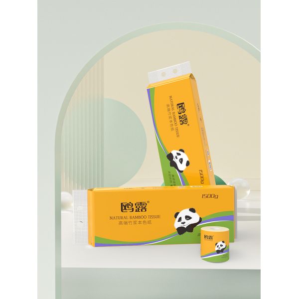 Wholesale Customized 100% Virgin Bamboo Pulp Natural Color Soft Facial Tissue Roll 2/3/4 Ply Options Available Soft Plastic Pack