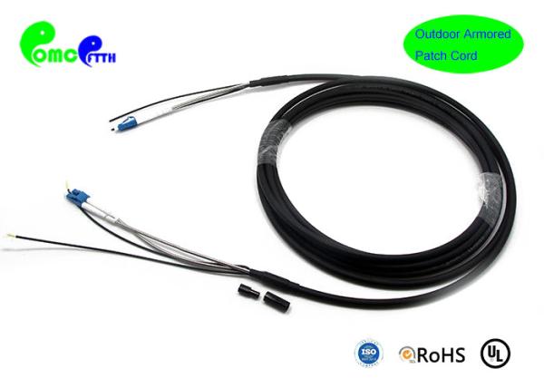Armored Outdoor CPRI  fiber patch cord  LC UPC To LC UPC 7.0mm G657A1 Duplex Fiber Patch Cable For FTTA project