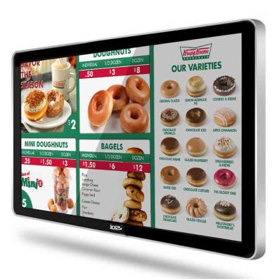 500nit Samsung Digital Menu Boards 55 Inch LCD Screen For Restaurant Menu With Windows OS
