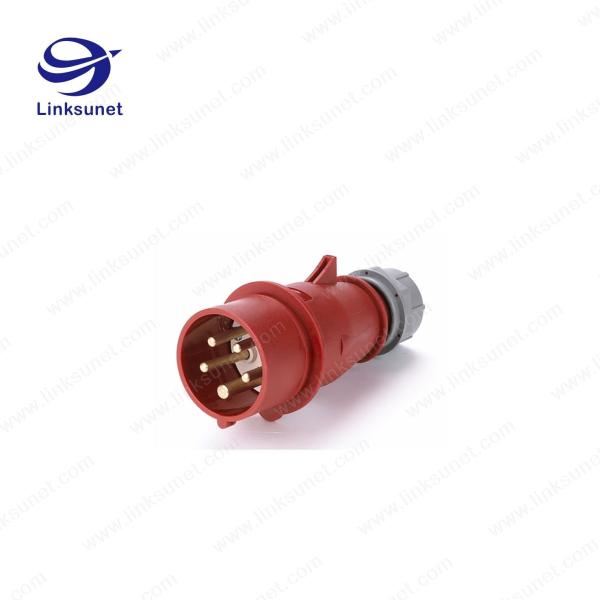 16A / 32A / 63A / 125A PA66 red / blue Circular Connector Cable Assembly With Olflex Classic 110h Wiring Harness