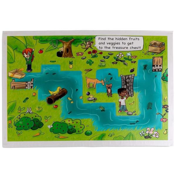 Disposable Farm Desgin BPA Free Placemat 12X18'' Waterproof Easy to Clean Plastic Table Mat for Baby or Toddles