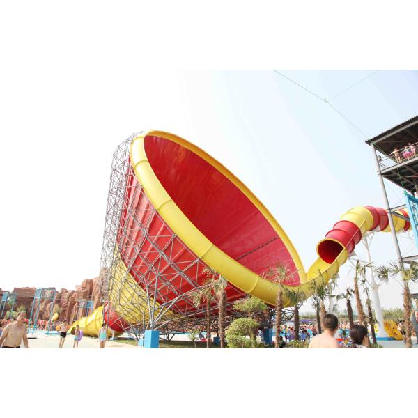 Small Fiberglass Water Slides for family interaction in kids water playground for Water Park