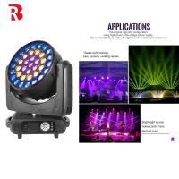 DMX512 37pcs 15w RGBW Wash Moving Zoom Head Stage Light For The DJ Club