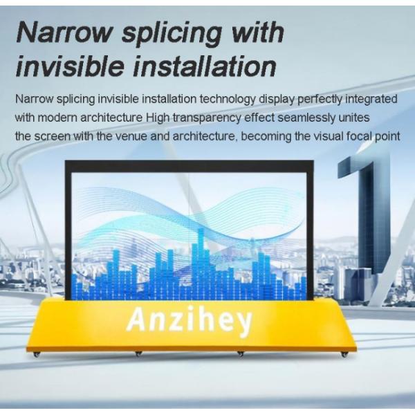 Android Operating System See Through Display Custom 55 Inch Transparent OLED Cabinet for Store Mall Exhibition Museums