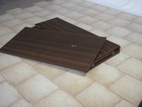 Brown All Weather Patio KD Resin Wicker Storage Box With Air Pump