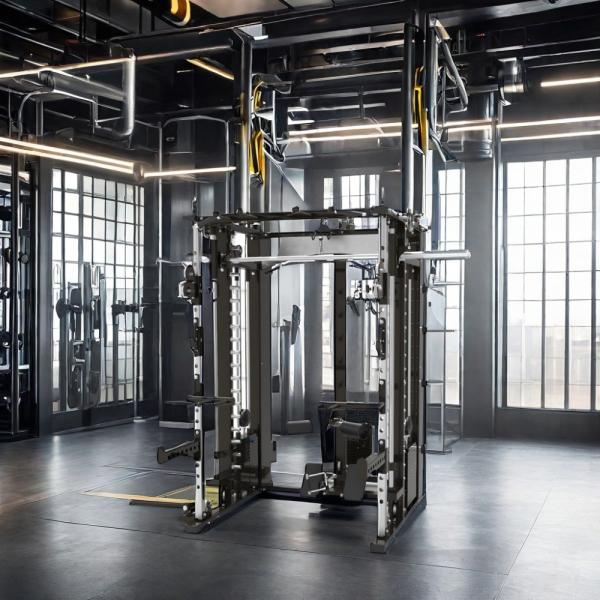 Commercial All-In-One Smith Machine Trainer fonctionnel Équipement de salle de gym à domicile Trainer de fitness multifonctionnel