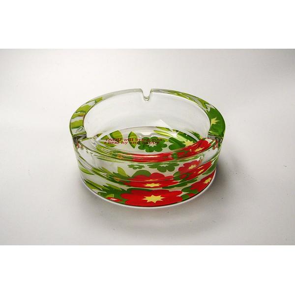 13cm 5.1 Inch Dia Round Heavy Glass Ashtray Machine Pressed With Notches