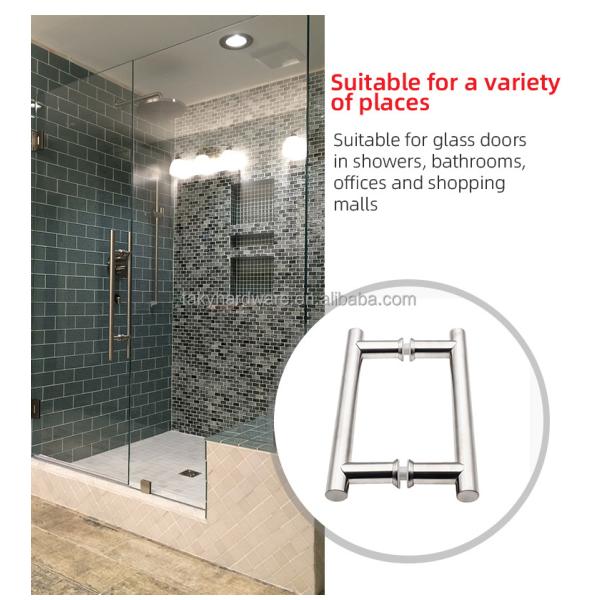 Meilleur vendeur Moderne conception en acier inoxydable poignée de traction durable solide pour porte coulissante en verre polie poignée de porte en verre