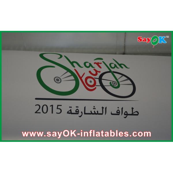 Arco los 6x3m inflable rojo azul del final del comienzo del final del blanco durable inflable del arco con la impresión del logotipo