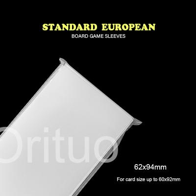 Capas de jogos de tabuleiro europeus padrão fosco Cpp 62x94mm para proteção de cartões