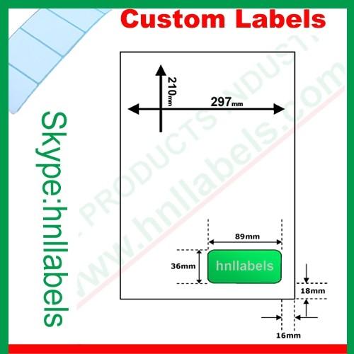 Integrated Labels EU Version Type04 89mm*36mm Laser Sheet