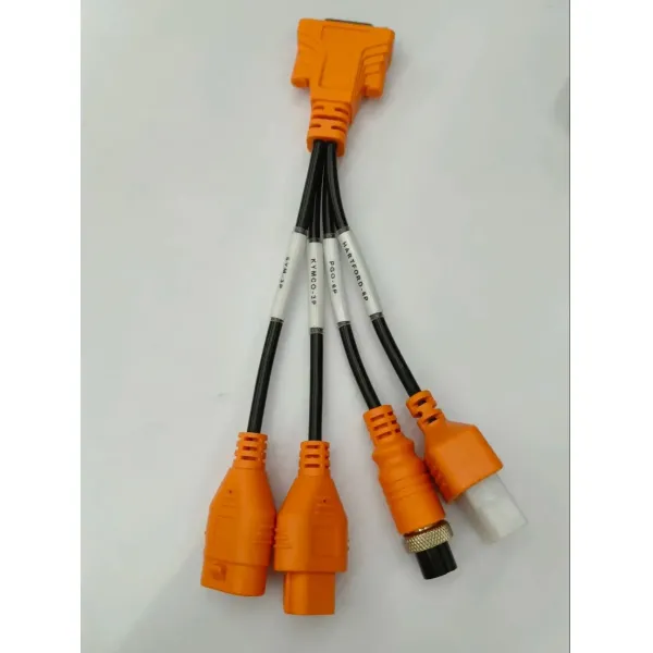 Adaptador de cable OBD2 de motocicleta 3 en 1 para PGO 6Pin HARTFORD 6Pin KYMCO 3Pin SYM 3Pin Conector de diagnóstico