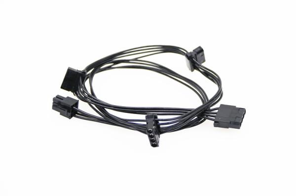 QingSea Power Supply Modular Cable Kit 24 Pin 8Pin 6Pin Length 610mm  Black
