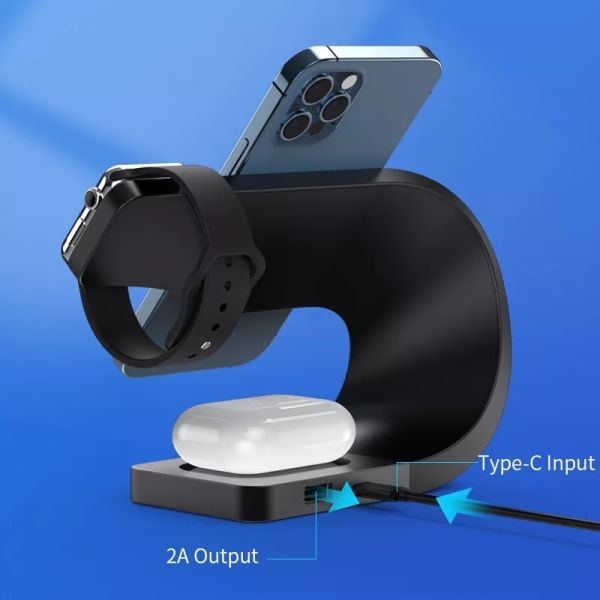 15W Fast For Wireless Phone Charger 4 In 1 Magnetic Stand Station Mobile Phones