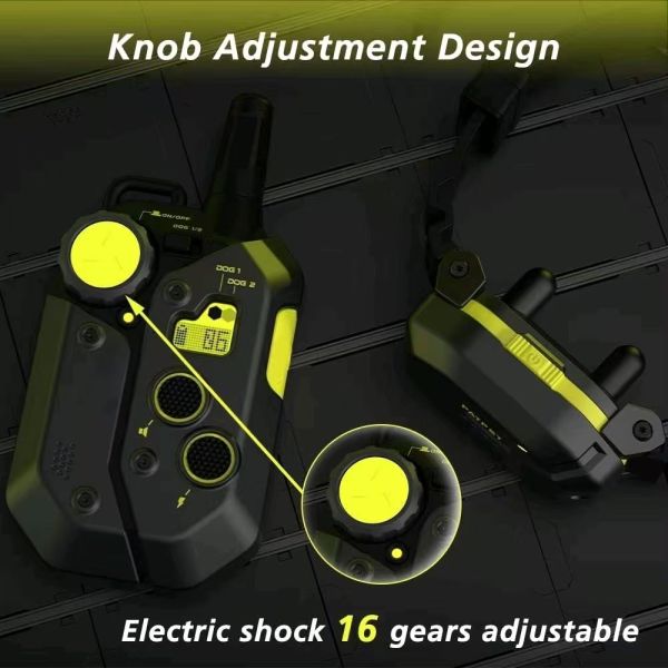 High End Fashion Large Dog Training E-Collar Set 4000FT 1200M Remote Waterproof IPX7 Rechargeable Eco-Friendly Nylon Shock