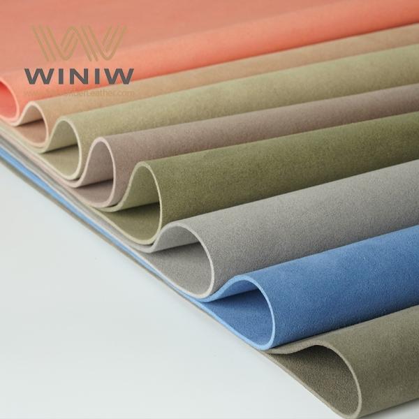 0.6mm Micro Vegan Suede PU Leather Ultrasuede Fabric For Show Cases