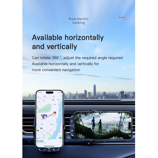Magnetic Wireless Car Charger Mount 360° Rotation Car Phone Holder