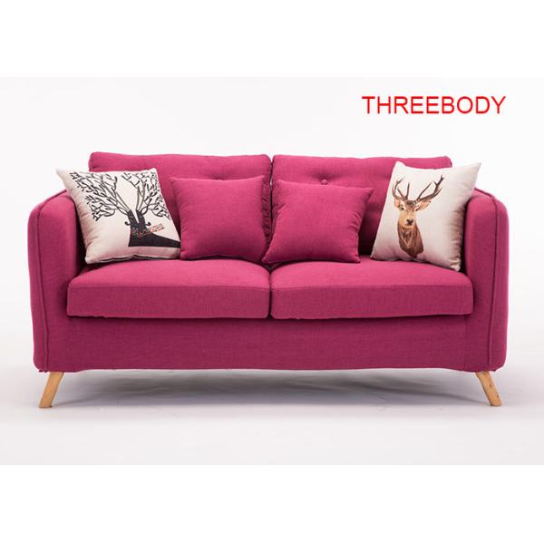 Combined Luxury Bedroom Furniture , Three Seater Modern Fabric Sofa Set