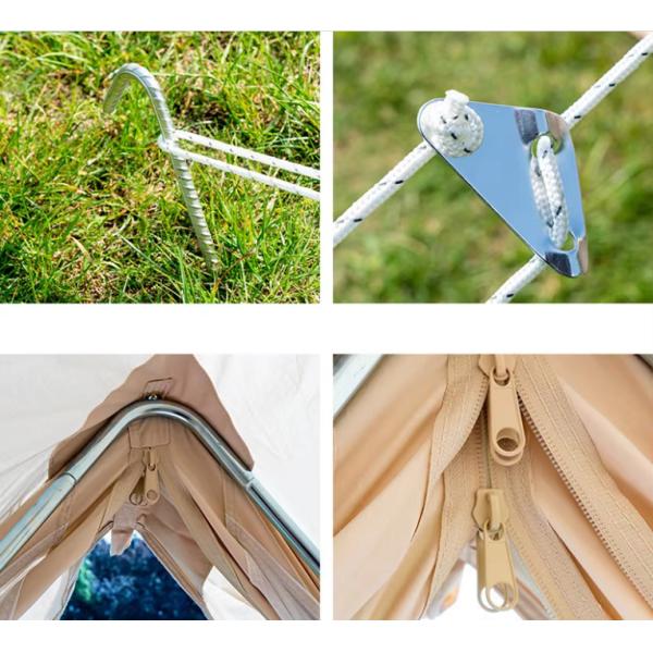 Роскошный большой семейный лагерь на открытом воздухе Полотенцовая колокольчиковая палатка Типи-юрт Глампинг-палатка