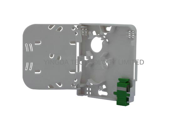 1 Port Customer Wall Outlet Fiber Terminal Box Faceplate SC / APC Connectors