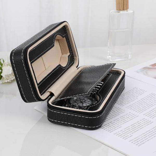 Luxury Practical Leather Watch Holder Box Brown Leather Watch Box