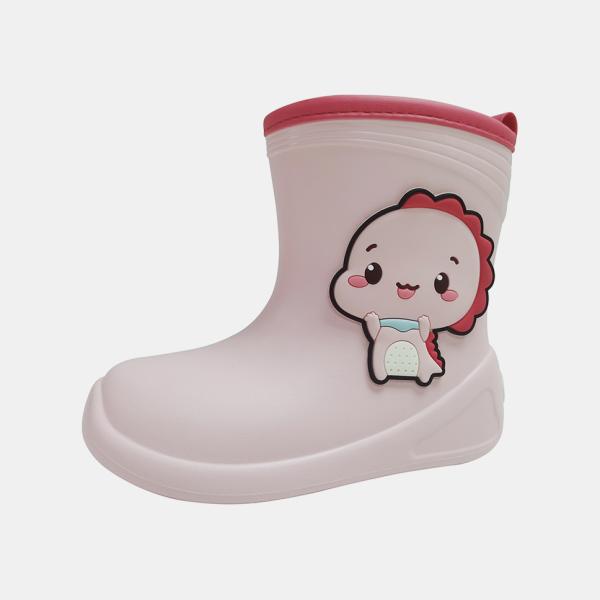 Lightweight Non Slip Kids Ankle PVC Dinosaur Rain Boots