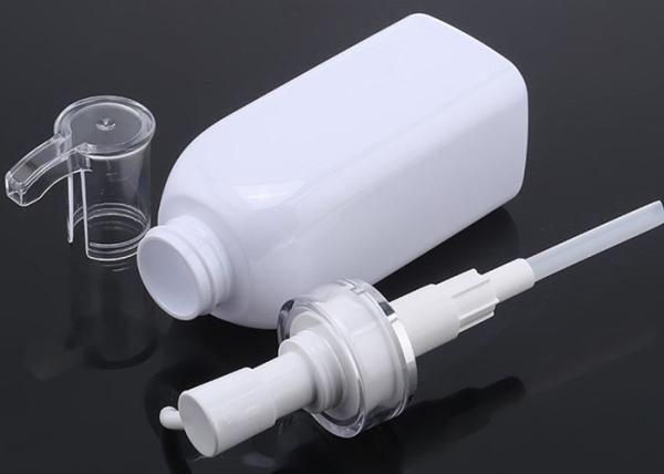 500ml White Pump Bottle with Gold Silver Line Cap Cosmetic Pump Bottle for Lotion Cream