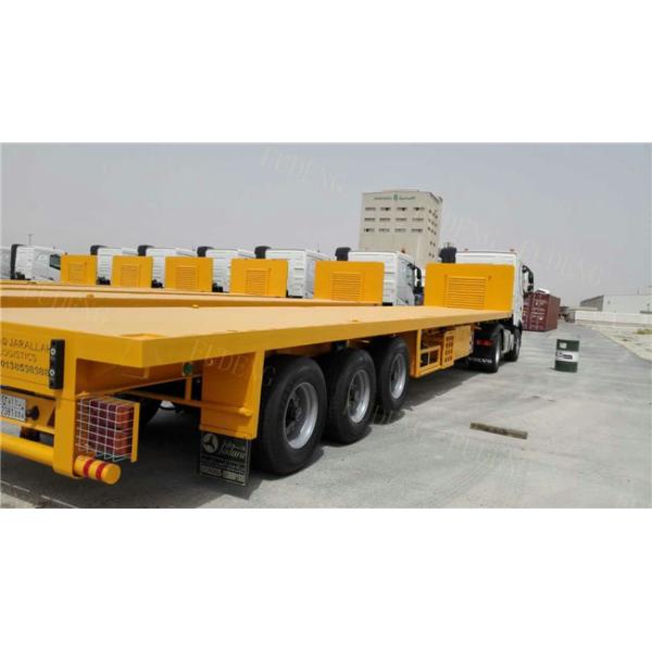 45 Ft Flatbed Semi Trailer Container Transport With 12 Twist Locks