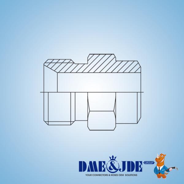BSPP Male 60° Butt Welding Hydraulic Hose Adaptors Straight DABPM100S