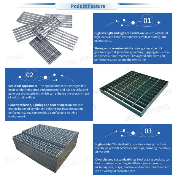 Durable Outdoor Steel Walkway Grating Galvanized Building Materials