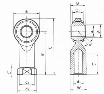 Si..Pk Series Rod End , China Rod End SI5PK , SI6PK , SI8PK , SI10PK , SI10-1PK , SI12PK
