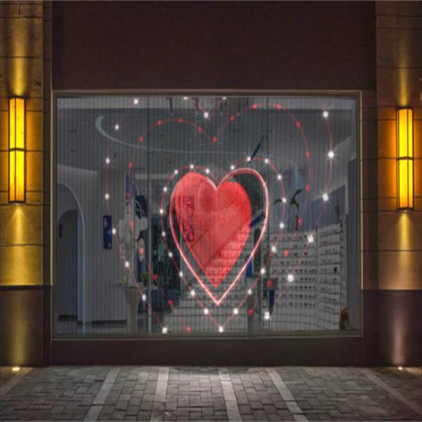 Écran LED transparent P4 à effet optimal Dc5V haute luminosité 3000cd pour façade média en verre