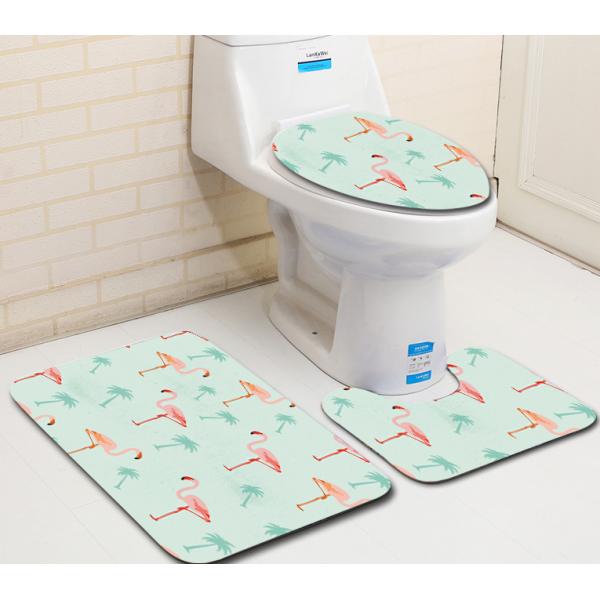 Flamingo Toilet Seat Cushion 45*37 Carpet Toilet Seat Cover