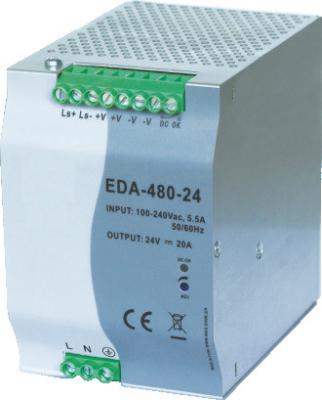 480W Din Rail Switching Power Supply 124mm * 85mm * 128mm Size EDA Series